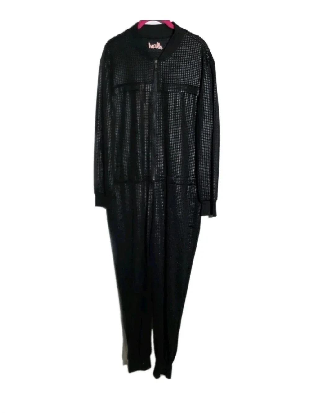 Rare Haculla Black Metallic Nocturnal Jumpsuit Womens Size S HTF